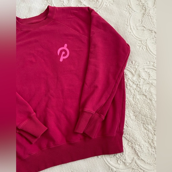 Spiritual Gangster x Peleton Berry Red Let Your Spirit Move You Sweatshirt - Picture 9 of 14